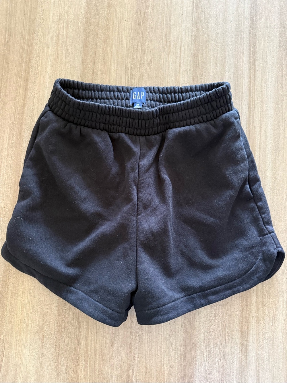 GAP Kids Black Elastic-Waist Terry Shorts